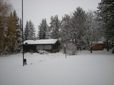  Blockhütte (Waltersdorf bei Staatz) im Schnee 